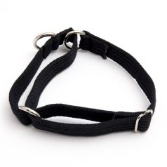 martingale collar - black spun poly