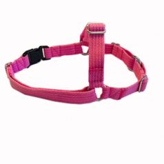 This is a pink front clip harness 12mm wide for a dog
