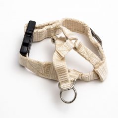 This is a picture of a beige head halter
