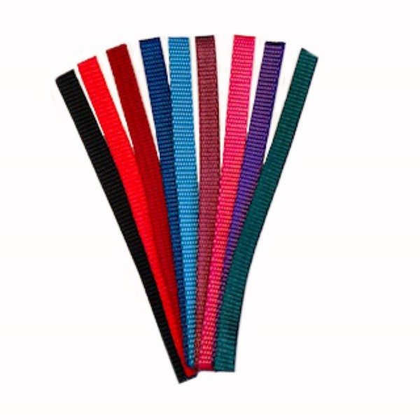 This is samples of the 12mm webbing colours